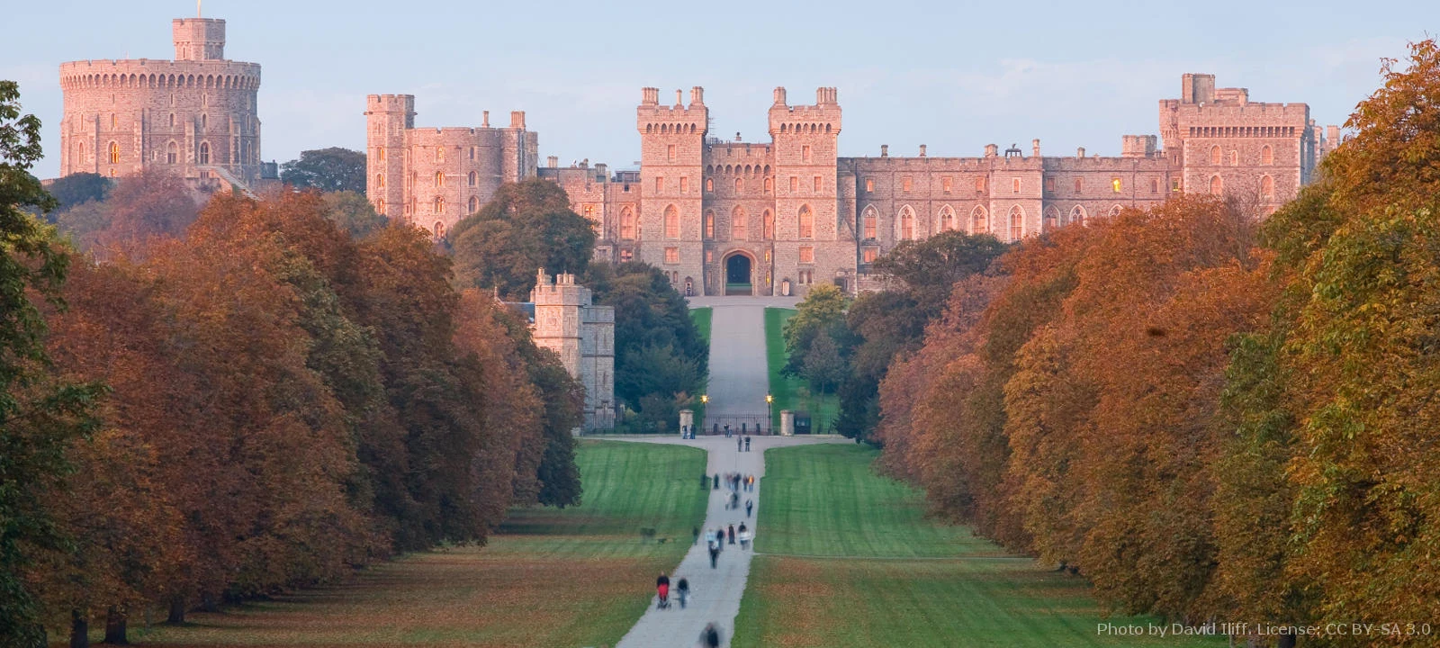 Long Walk to Windsor Castle, autumn evening