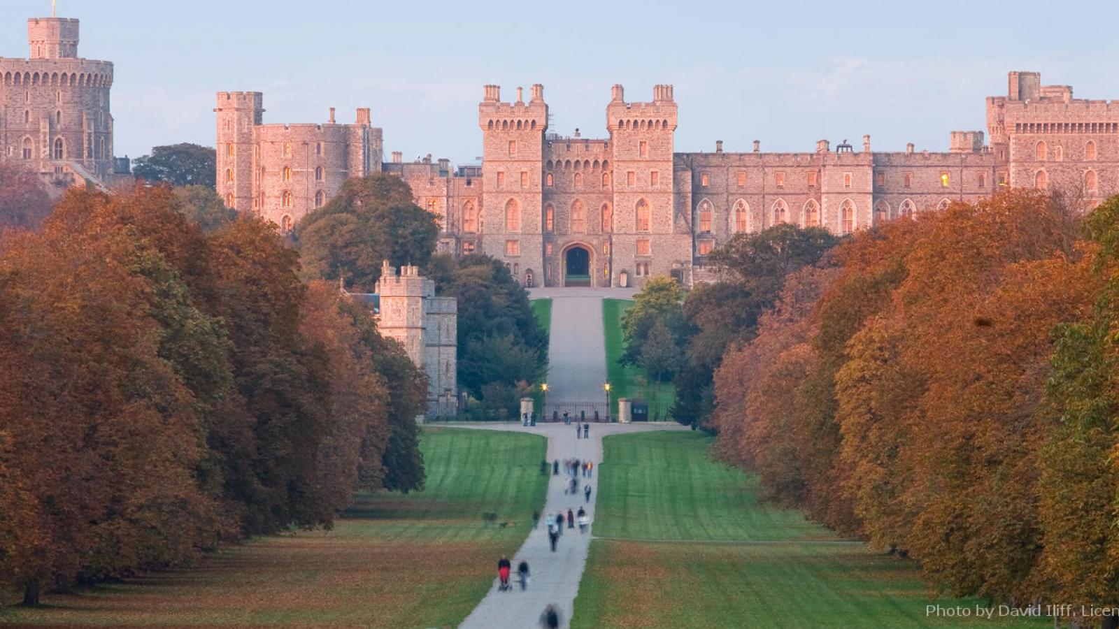 Long Walk to Windsor Castle, autumn evening