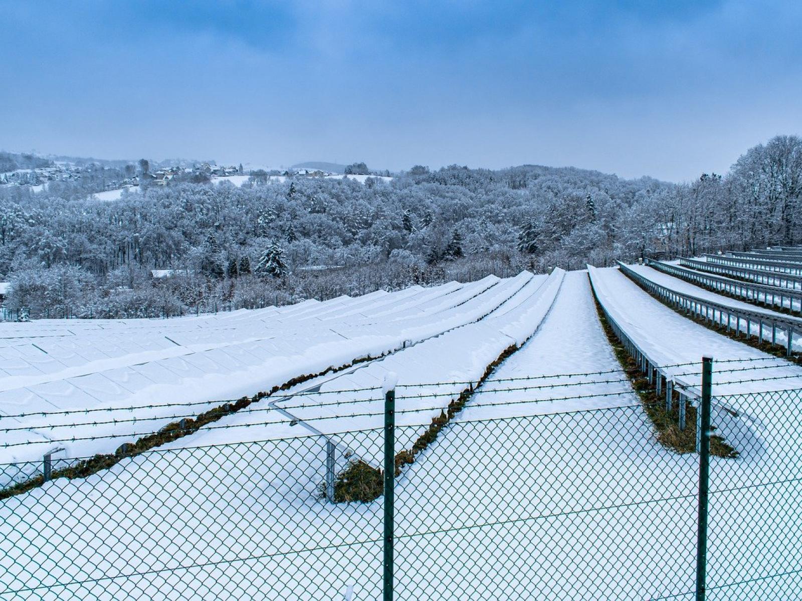 Snowy solar panels Snowy solar panels