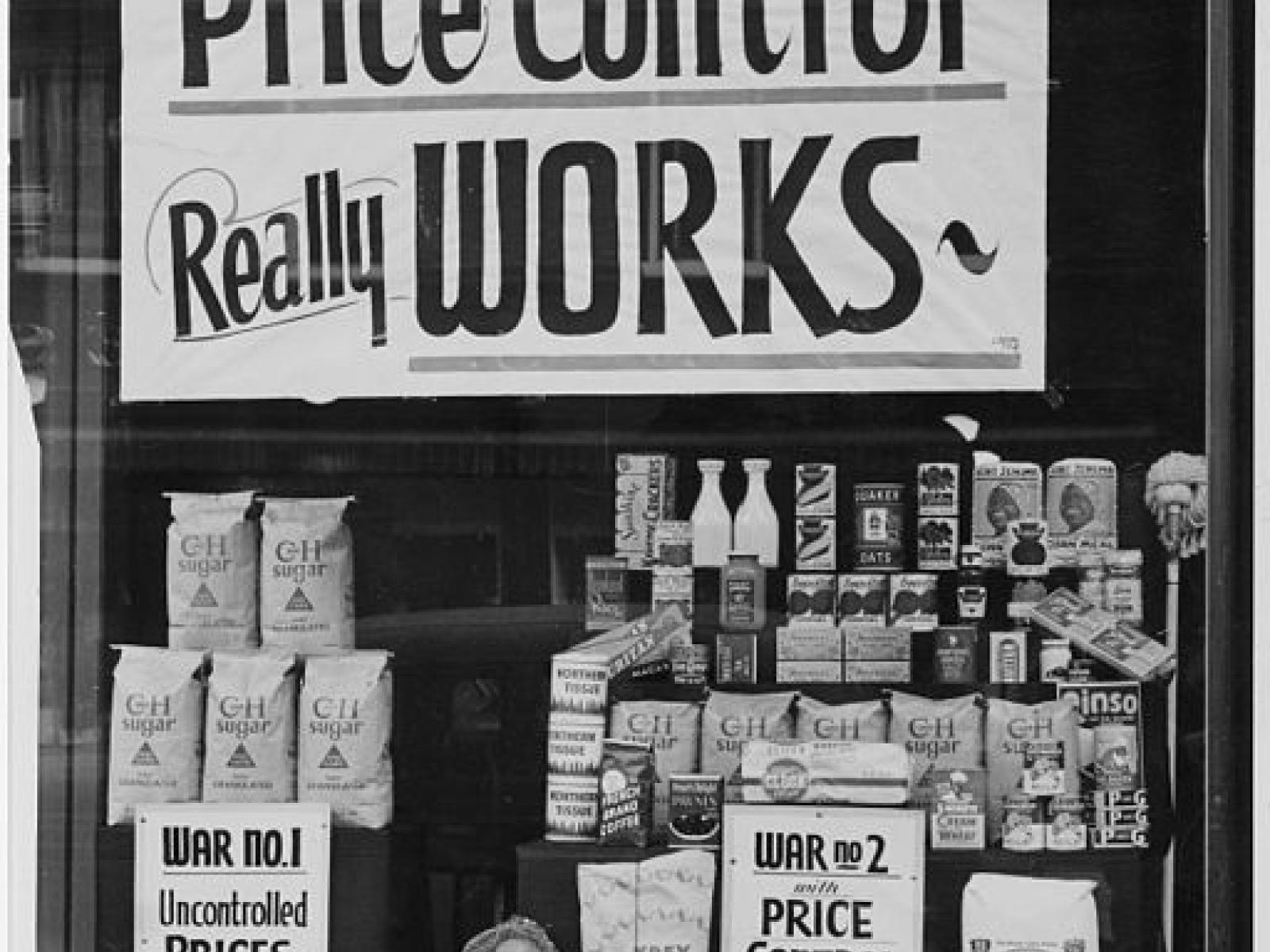 Price Control Really Works shop-window sign